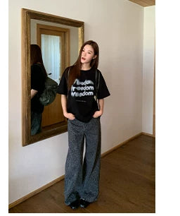 KANO Casual Letter Print Loose Tee