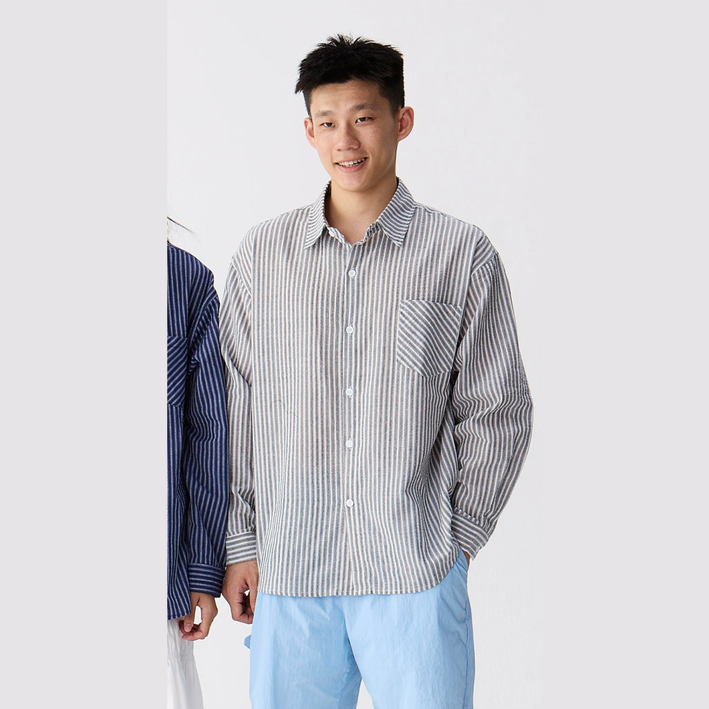 OWOX Classic Pinstriped Thin Casual Loose Shirt