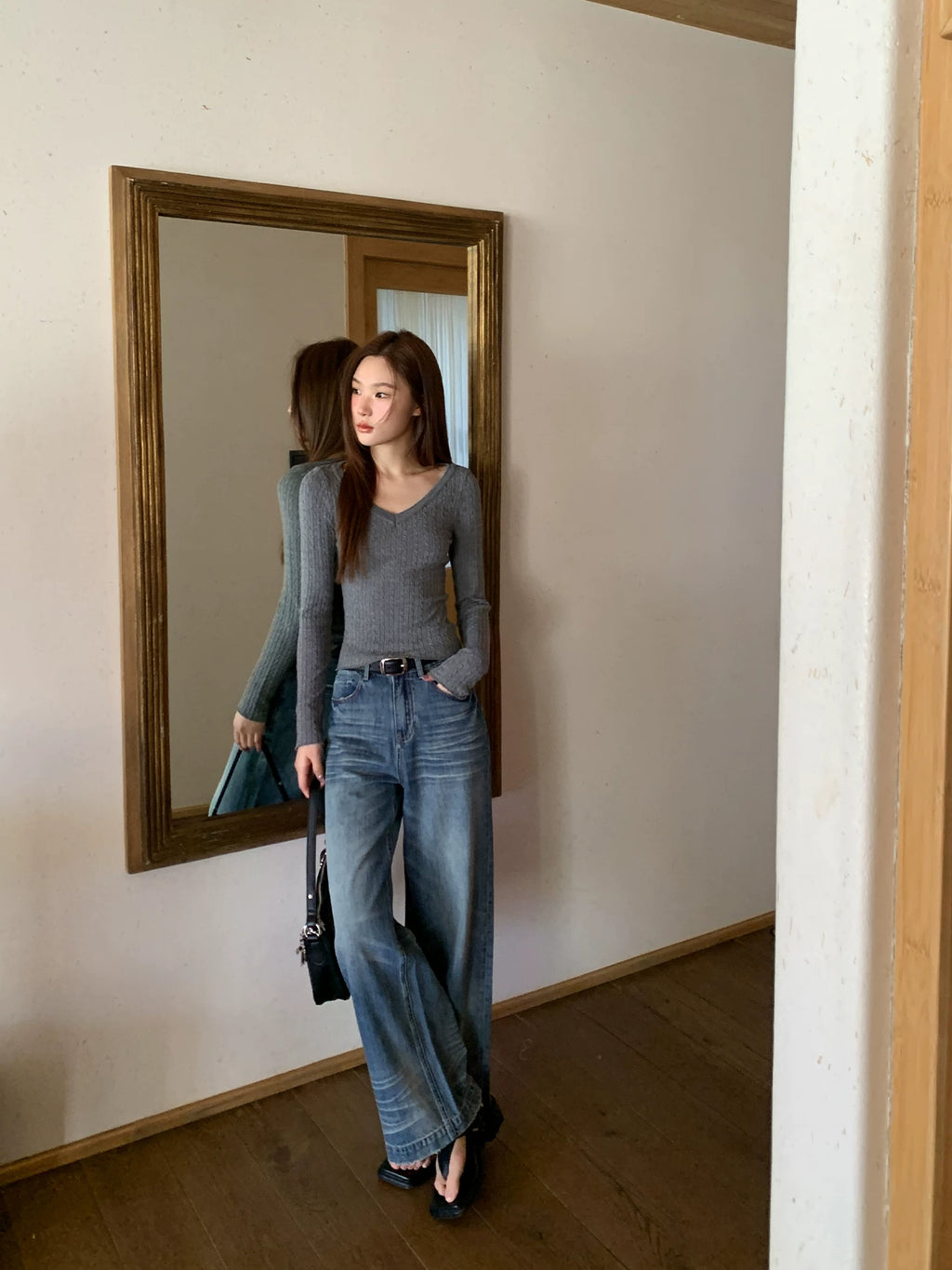 KANO Vintage Cat Whiskers Straight Jeans