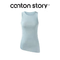 Cantonstory Crew Neck Waist Sleeveless Sling Vest