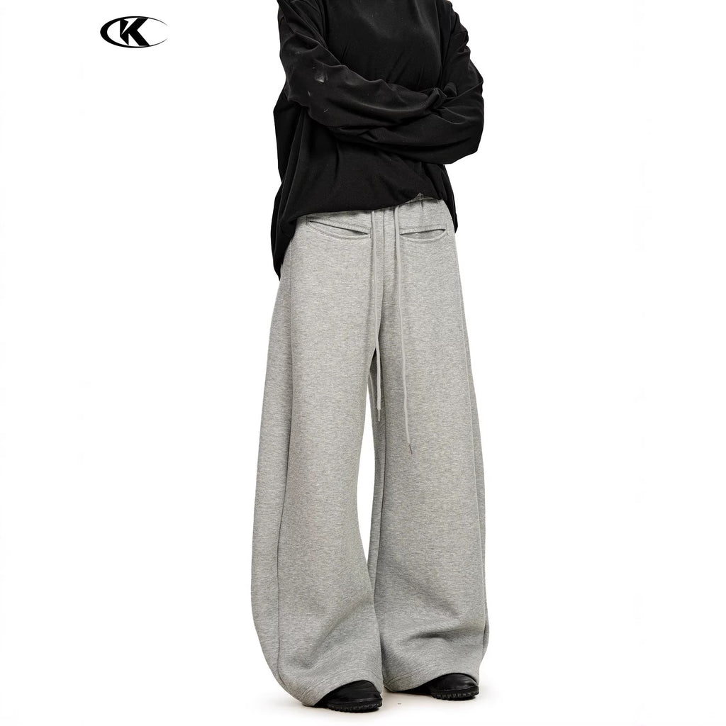 11KN Vintage Loose Lazy Wide Leg Straight Sweatpants