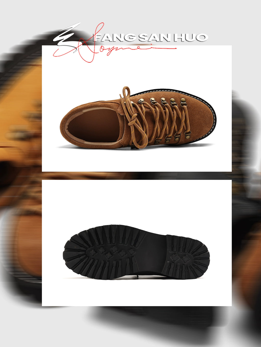 FANGSANHUO Casual Retro Platform Heightening Derby Shoes