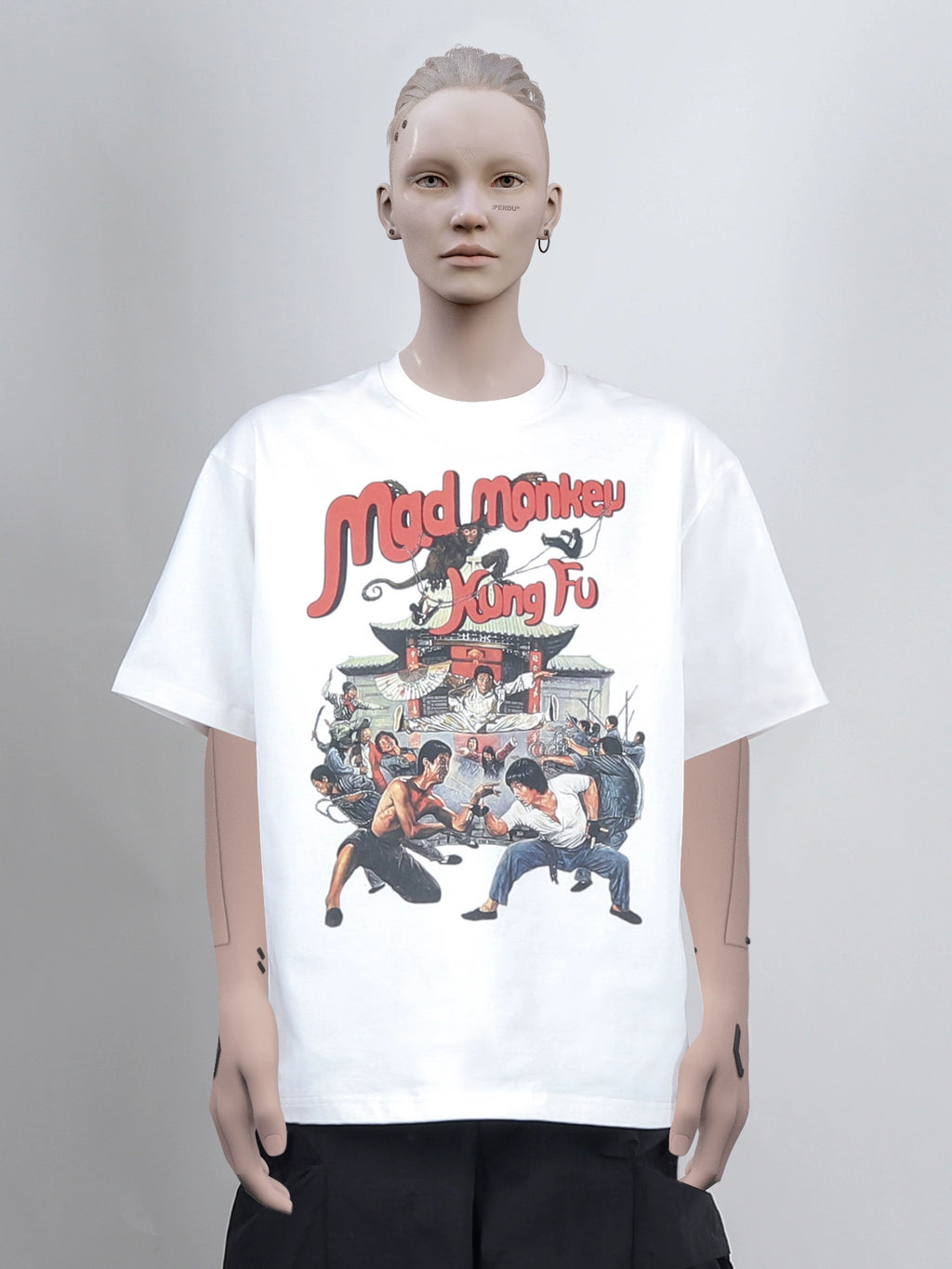 PERDU Retro Digital Printing Loose Tee