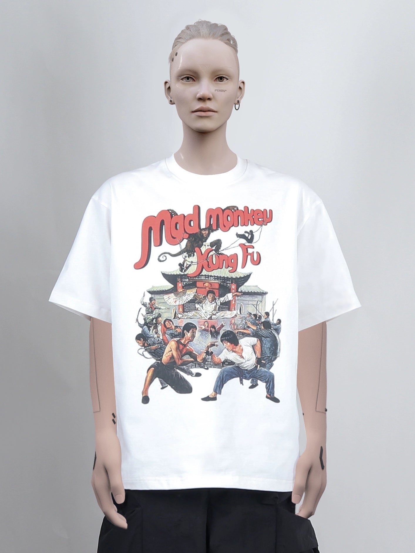 PERDU Retro Digital Printing Loose Tee