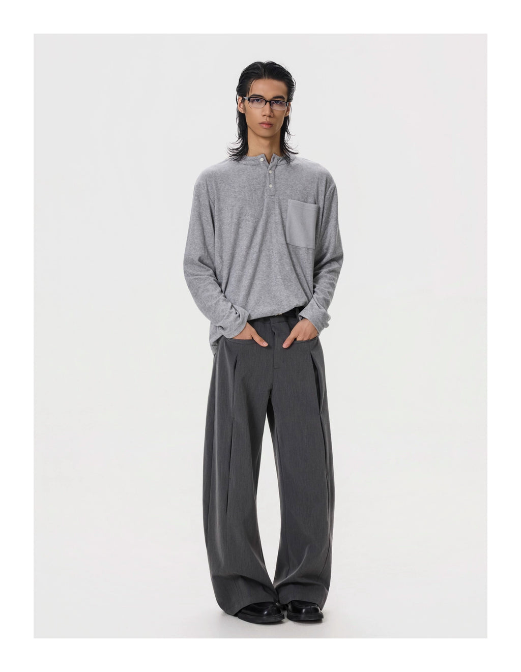 BTSG Soft Waxy Loose Woolen Inner Long Sleeve