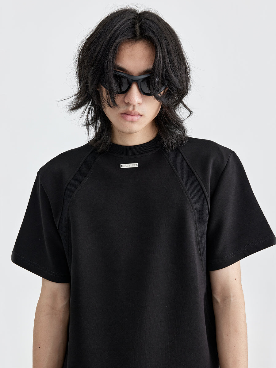 (NMK) boxy toned heavy space cotton short-sleeved Tee