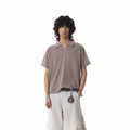 BTSG Small V Lapel Embroidered Polo Shirt Tee