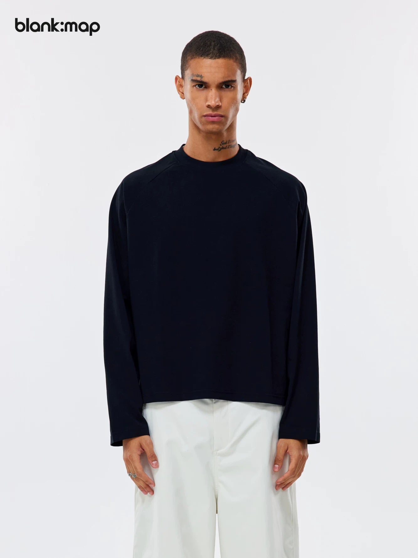 Blank Map Shoulder Comfortable Versatile Long Sleeve