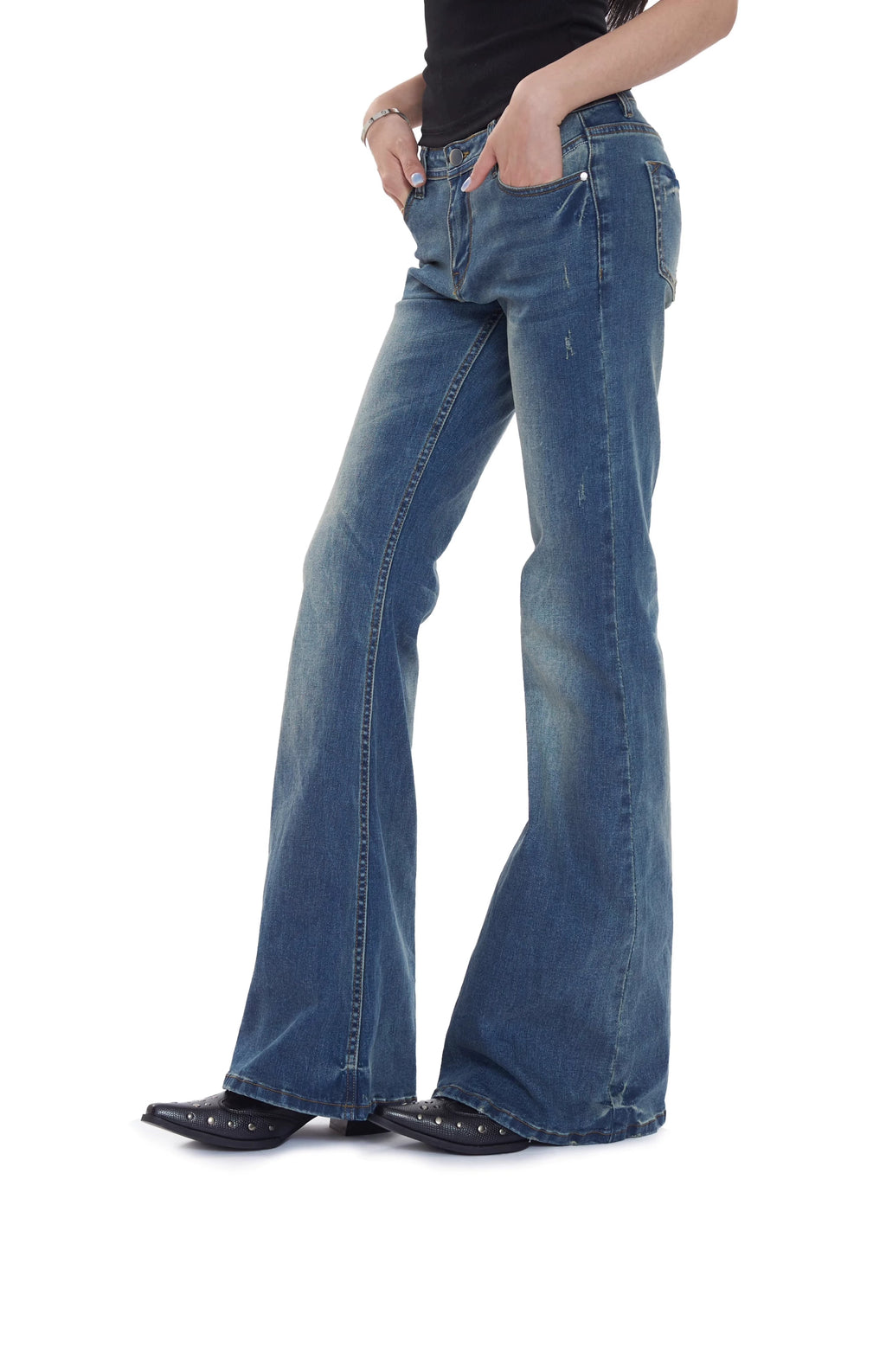 WITHMIN Micro-stretch Slim Straight Jeans
