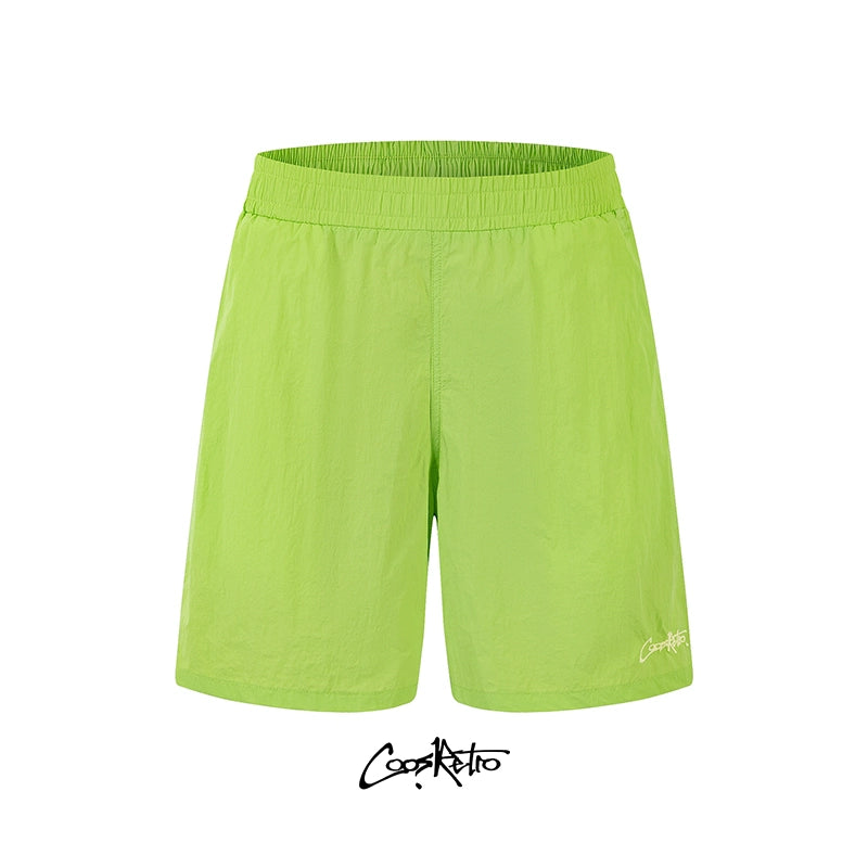 CoosRetro Embroidered Casual Loose Shorts