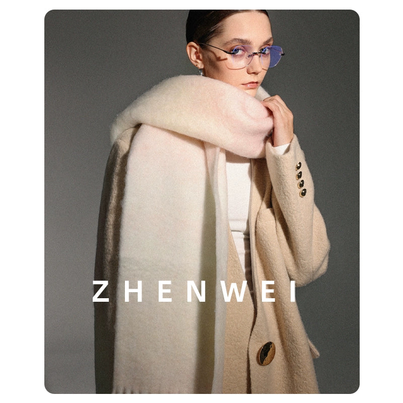ZHENWEI Gradient Lengthened Shawl Thickened Snood