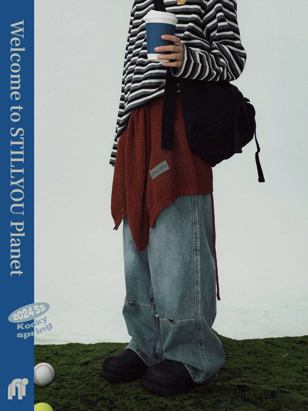 STILLYOU Street Personality Tooling Jeans