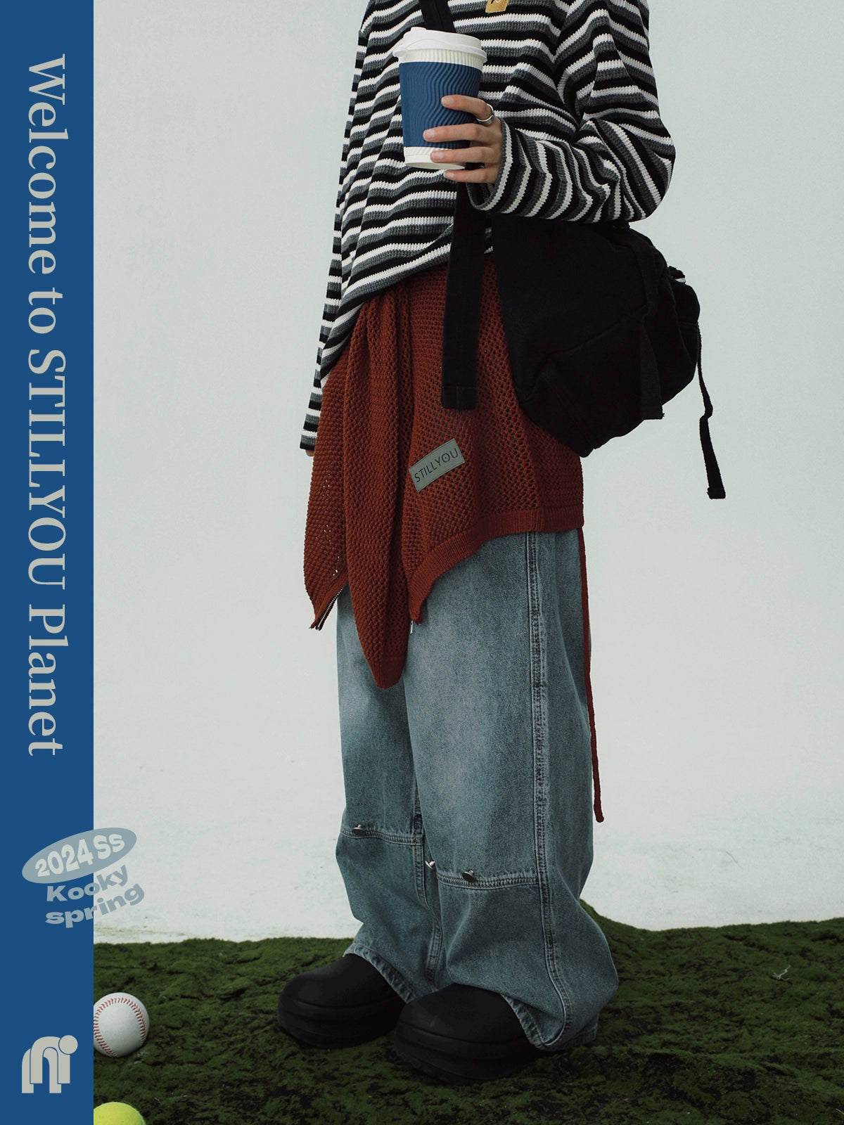 STILLYOU Street Personality Tooling Jeans