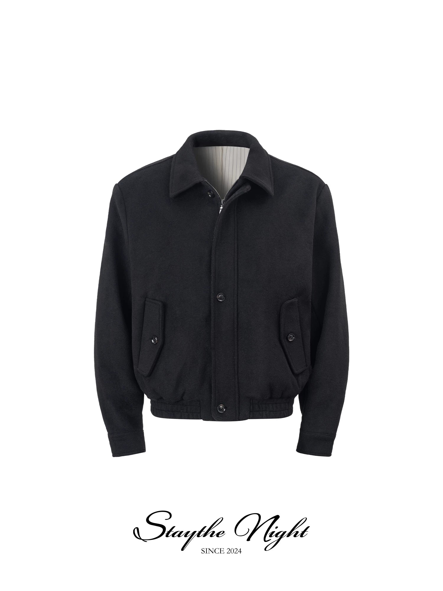 Stay the Night Fleece Striped Front Shoulder Zip Jacket