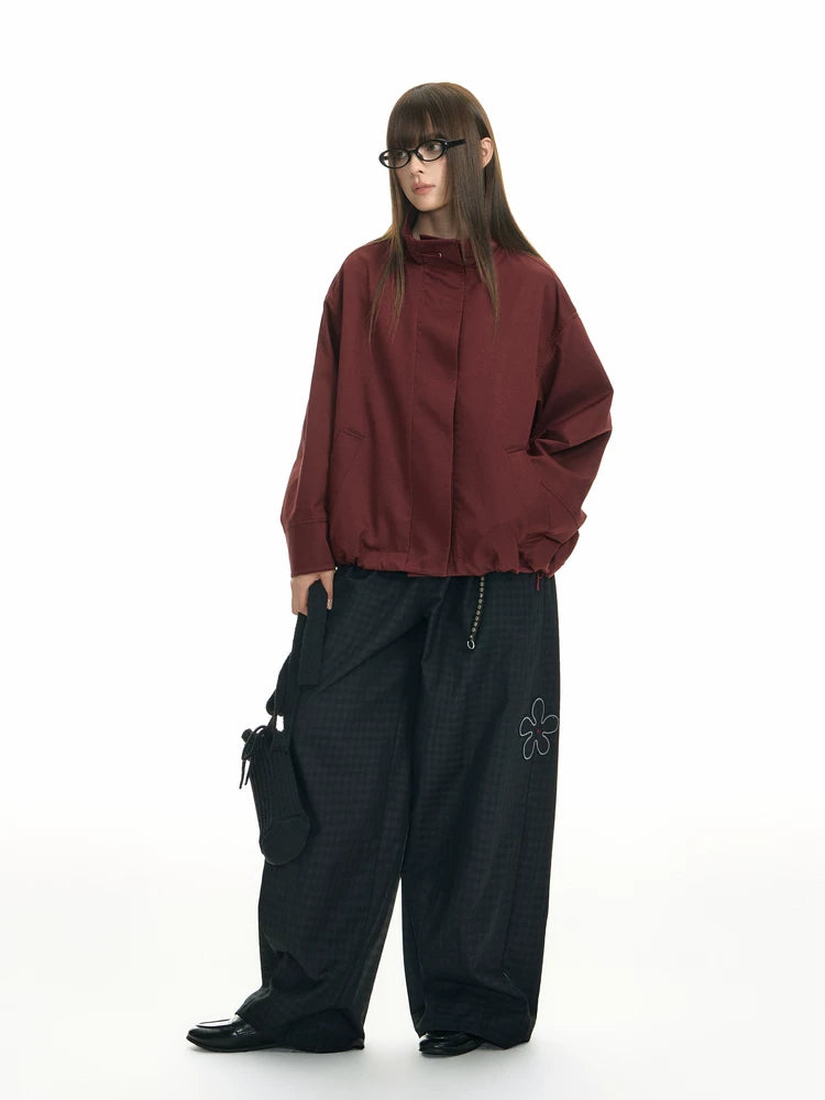 TGNS Casual Bud Collar Drawstring Jacket