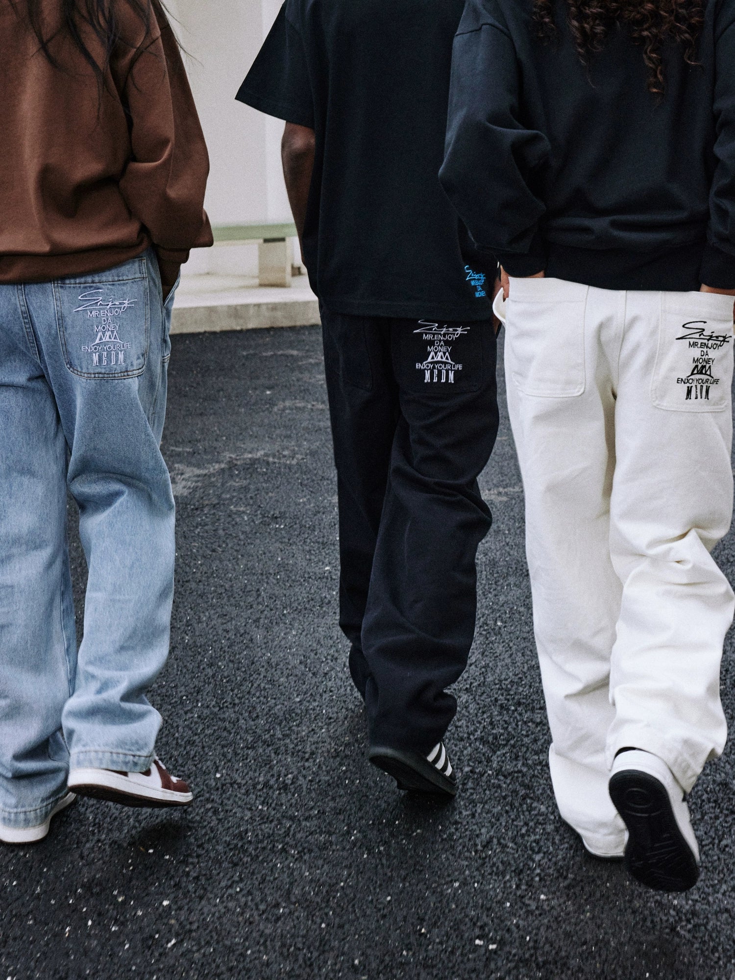 MEDM Vintage Loose Casual Straight Wide Leg Pants