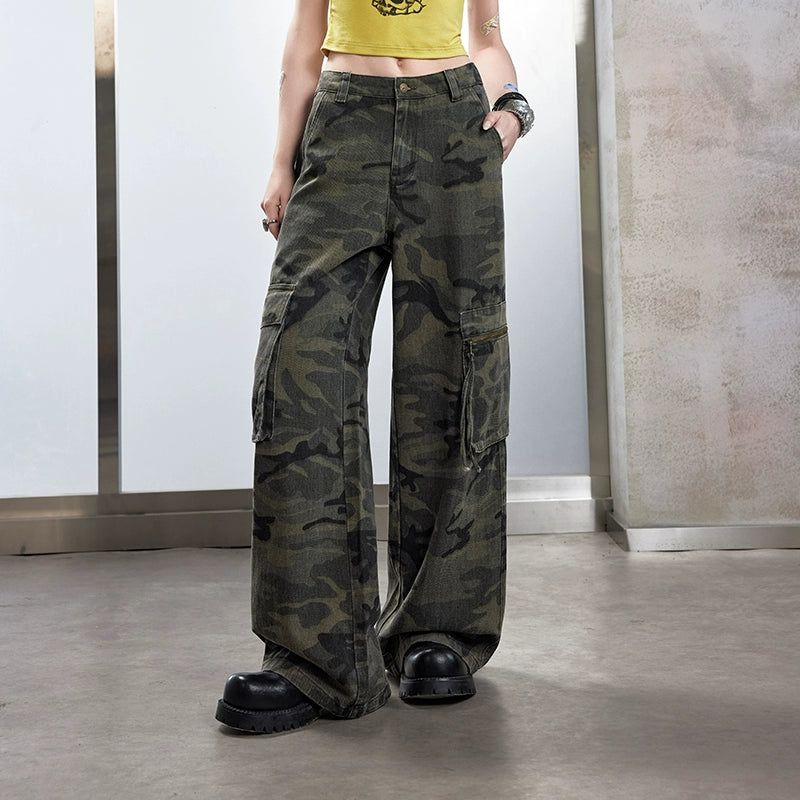 UNIFREE Camouflage Retro Casual Overalls