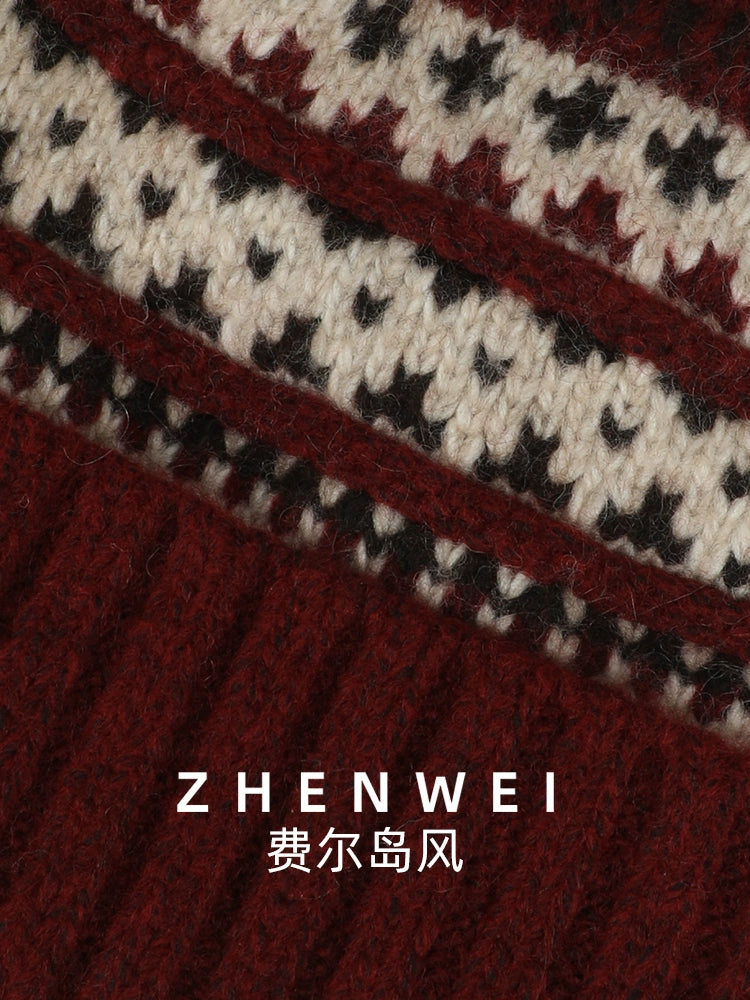 ZHENWEI Big Head Circumference Thick Knitted Hat