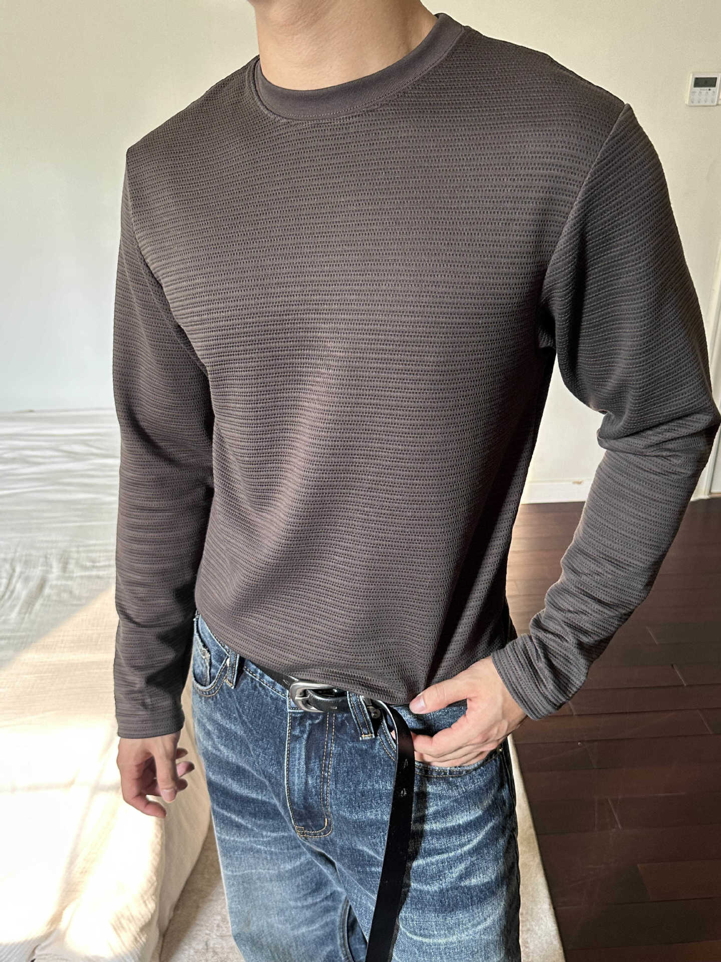 EME Leisure Sports Fitness Elastic Premium Crew Neck Long Sleeve