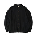 LIVINGTOWN Vintage Loose Vertical Strip Twisted Flower Knitted Cardigan