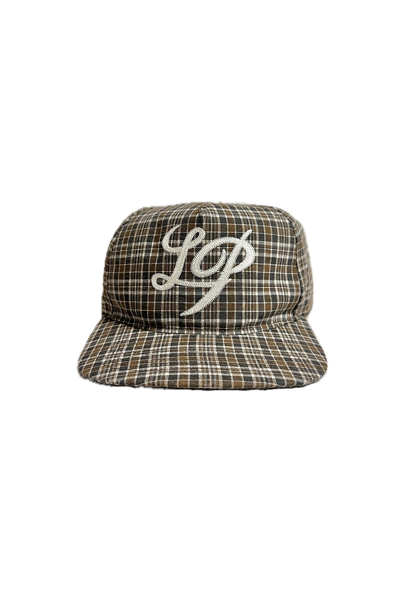 LIBERAFIT Plaid Seersucker, Flat-brimmed Truck Cap