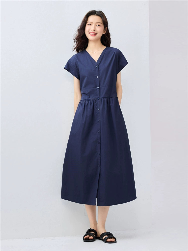 Giordano V Neck Strap Short Sleeve Dress