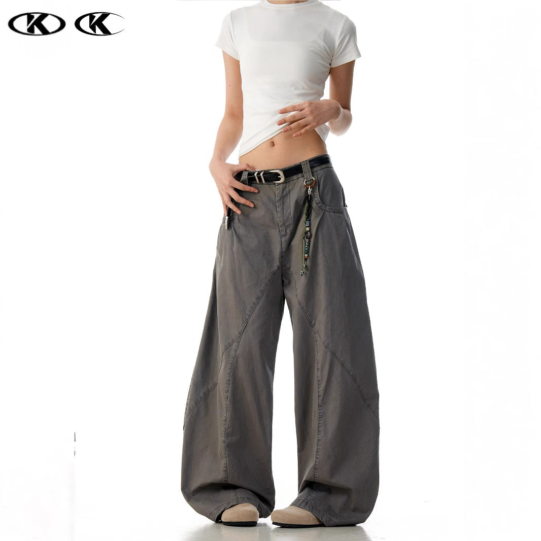 11KN Retro Scimitar Wide-leg Cargo Pants