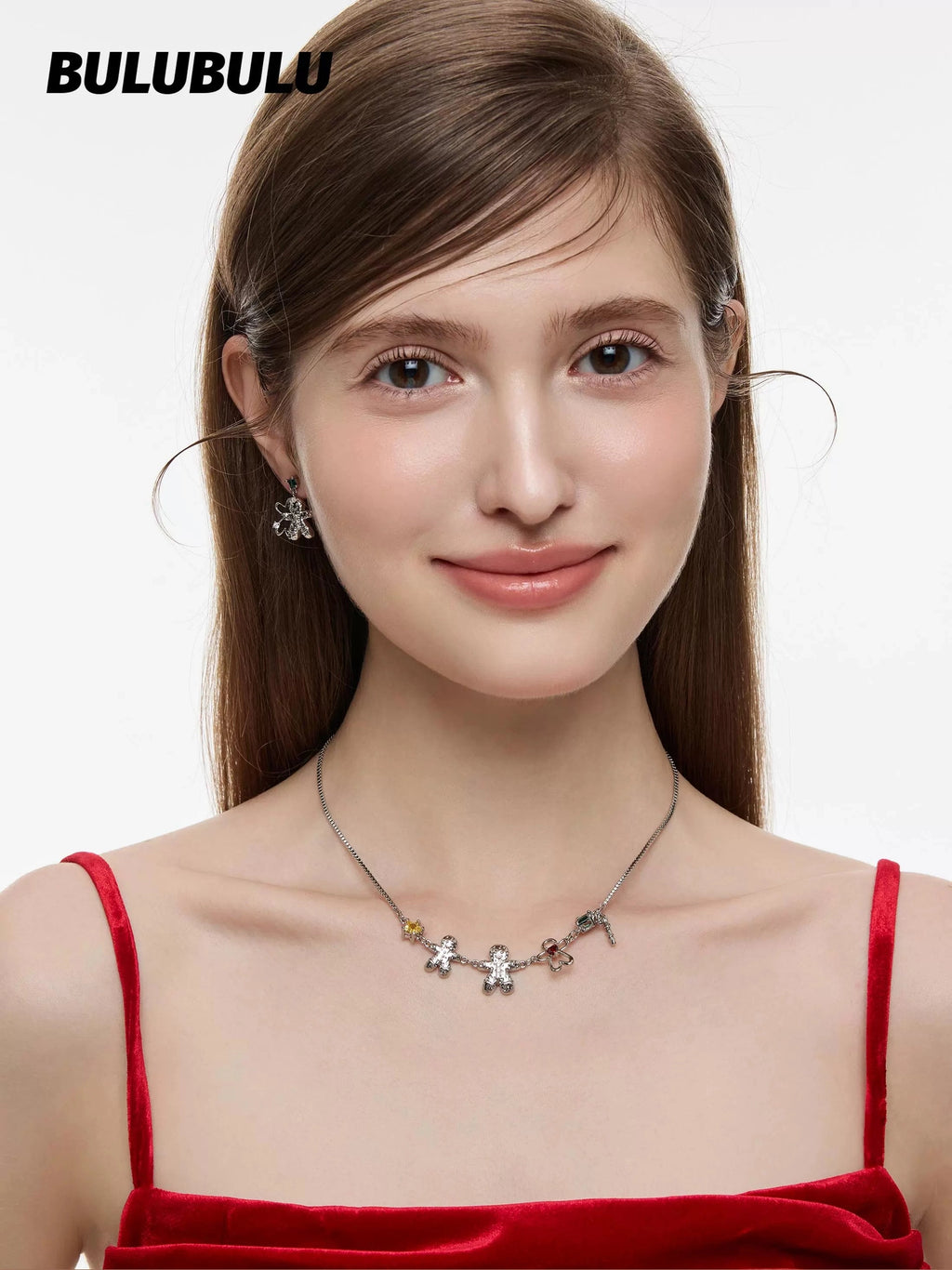 BULUBULU Gingerbread Man Premium Sense Collarbone Chain