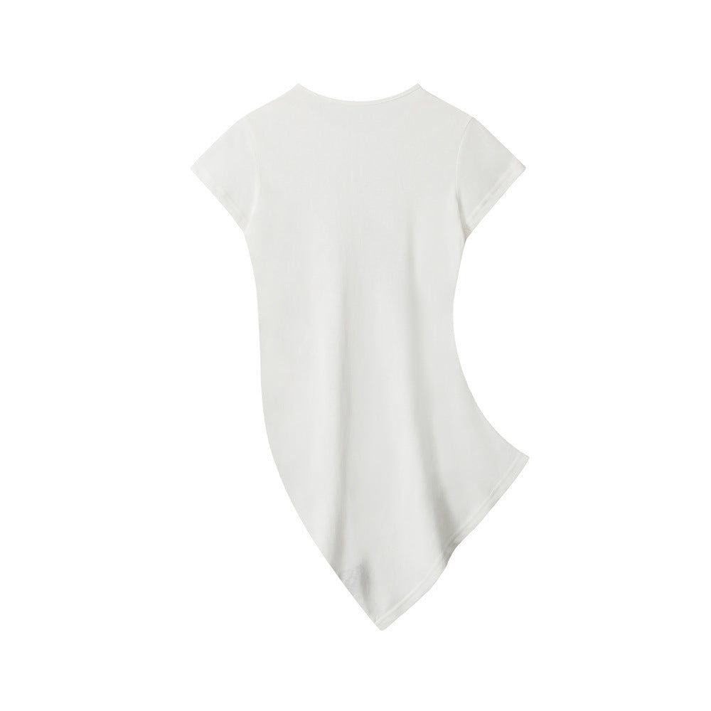 Nariele Slim Skinny Hip Wrap Short Sleeve Tee