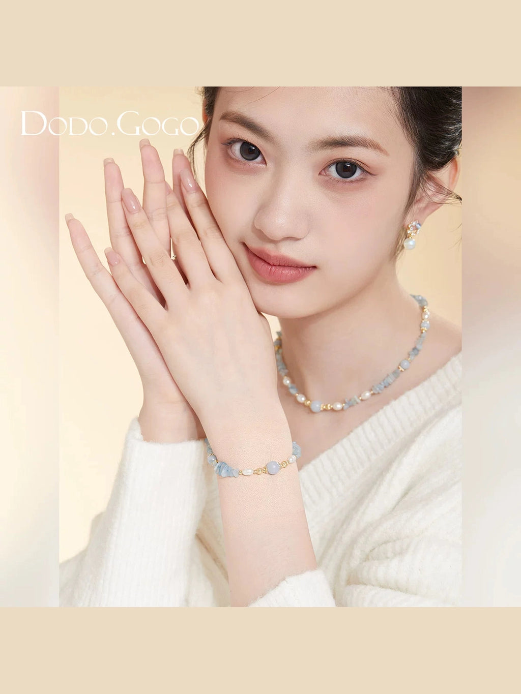 DODOGOGO Light Luxury Niche Premium Pearl Necklace Bracelet