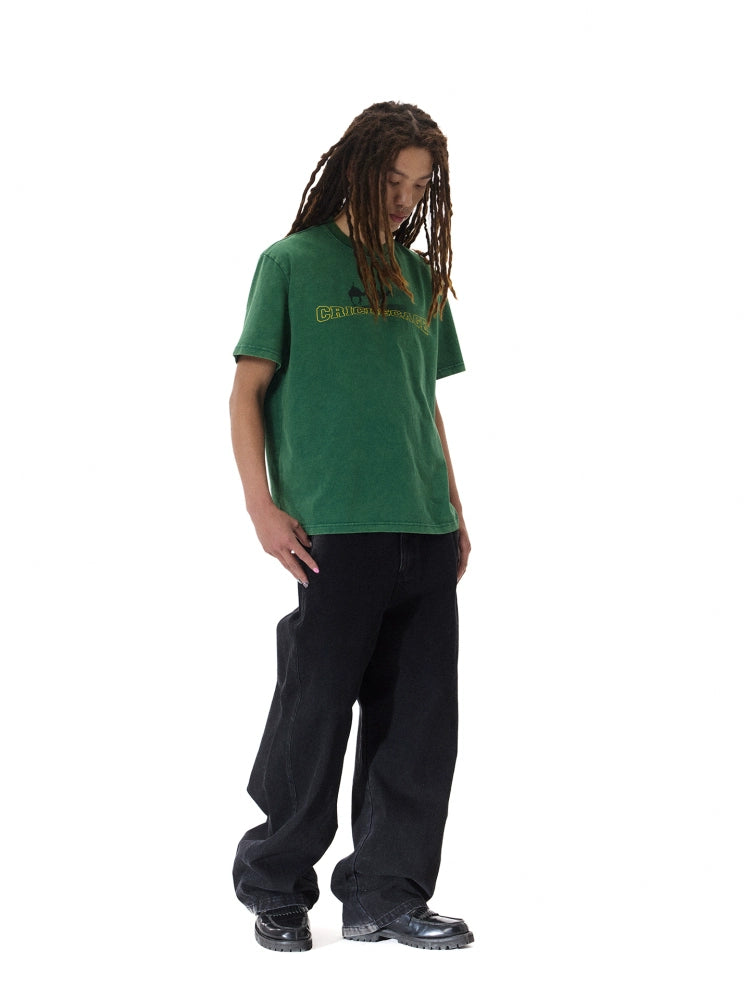 CRICLE CAGE English Alphabet Short and Wide Tee