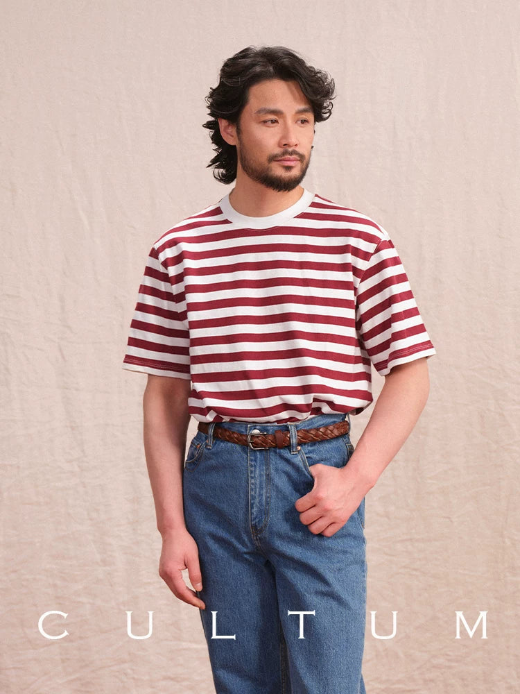 CULTUM Retro Sport Wide Striped Tee