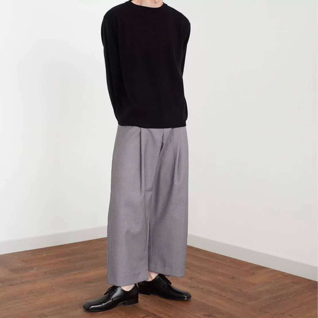 Coln Thick Version Loose Straight High Waist Suit Pants