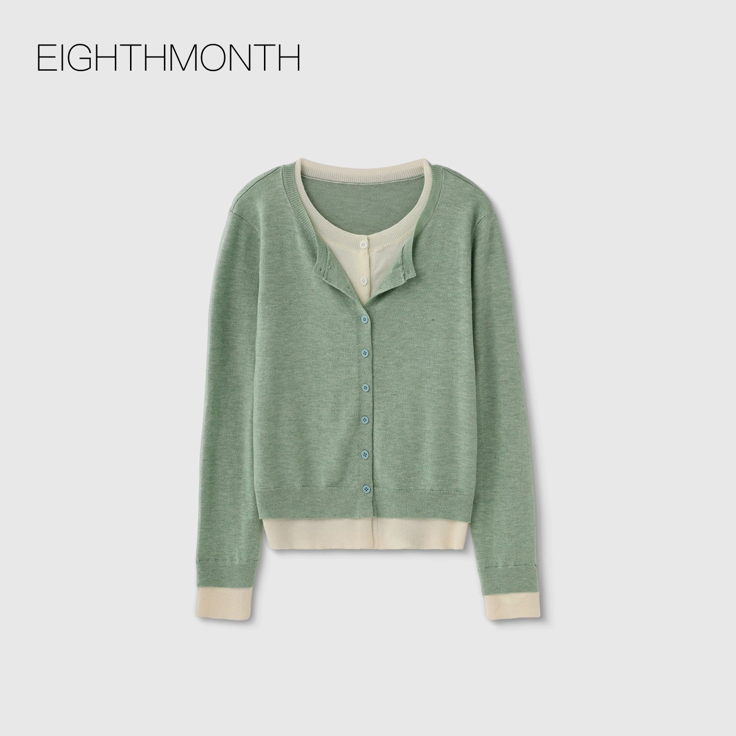 EIGHTHMONTH Casual Versatile Fake Two-piece Knitted Sweater