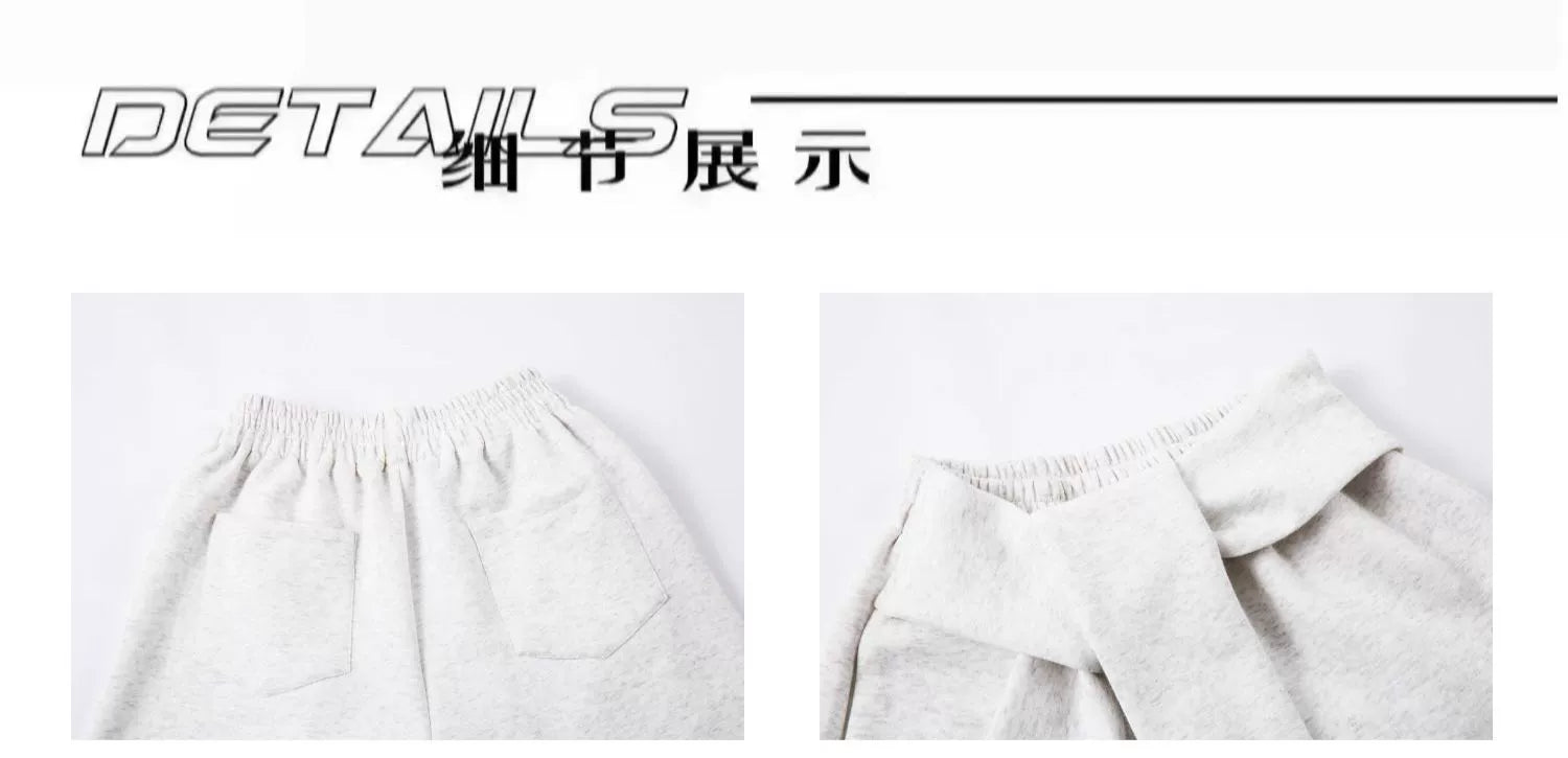 BLACKLISTS Flame Letter Print Strap Scimitar Sweatpants