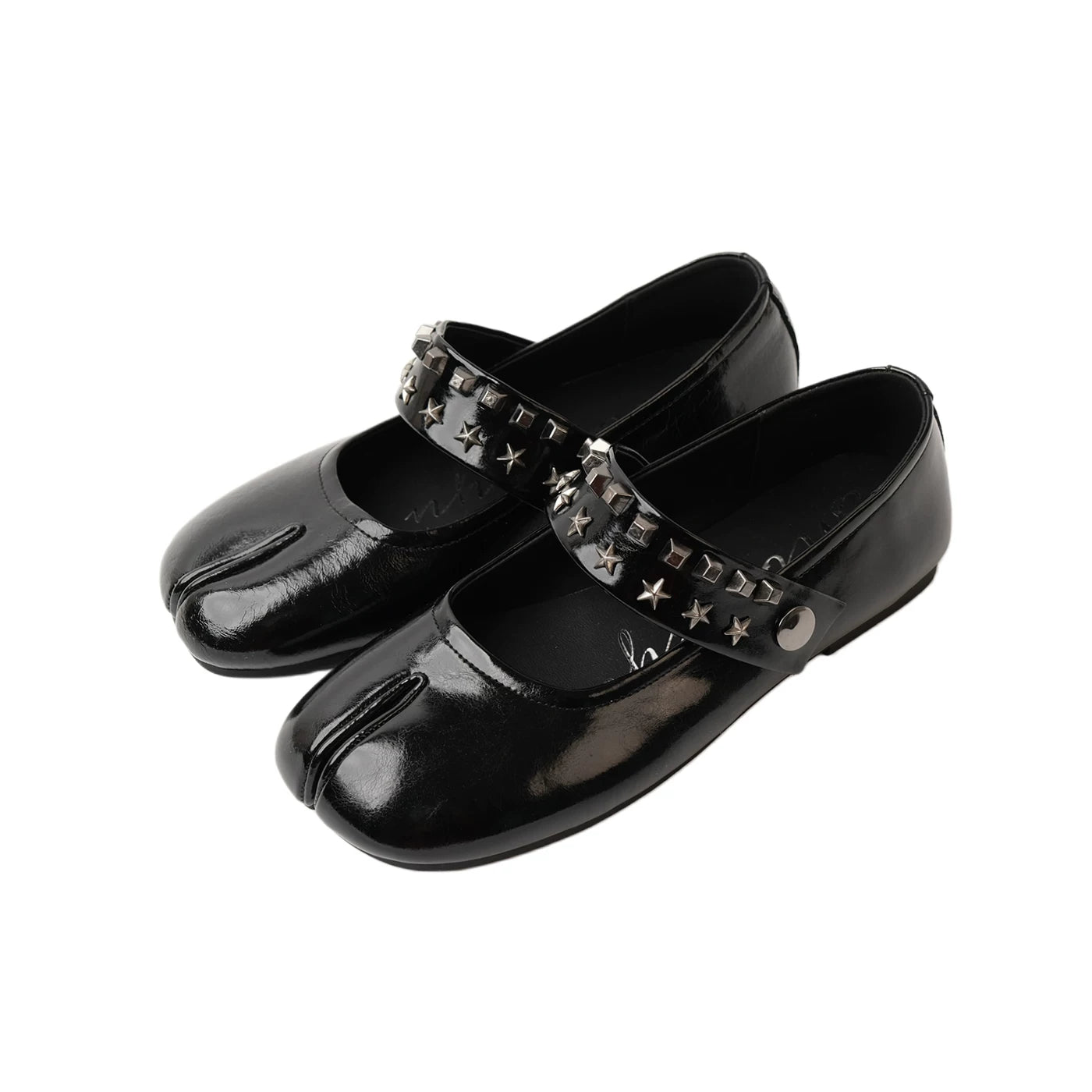 Mooreyu Sweet Cool One-Word Shoes with Round Head Flat Bottom