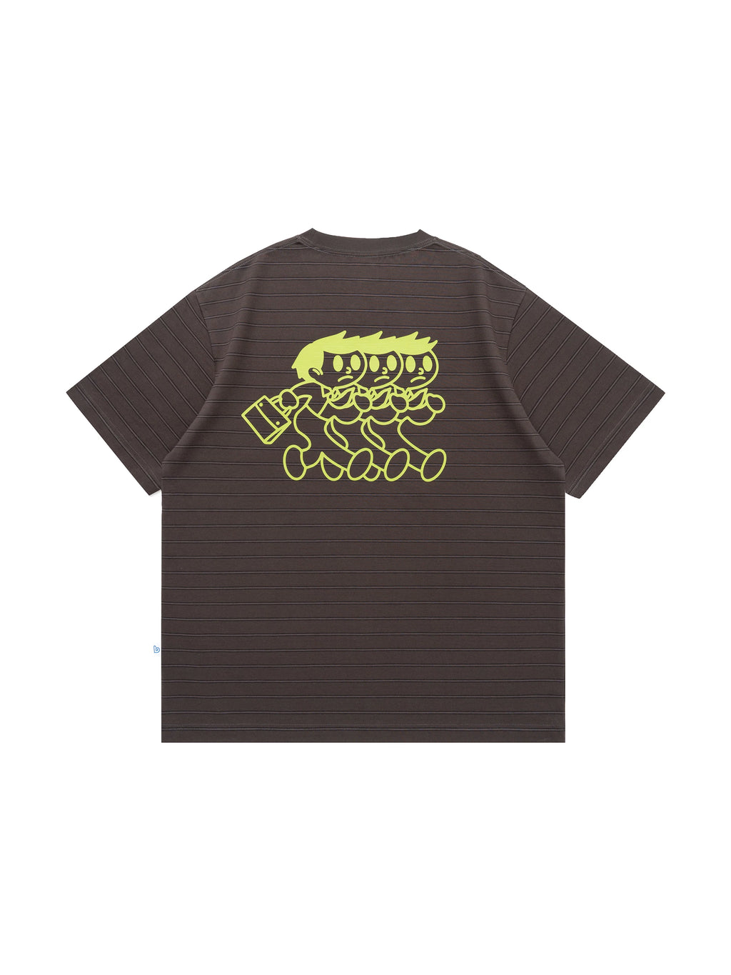 BENT IDEA Absentee Kid Print Striped Casual Tee