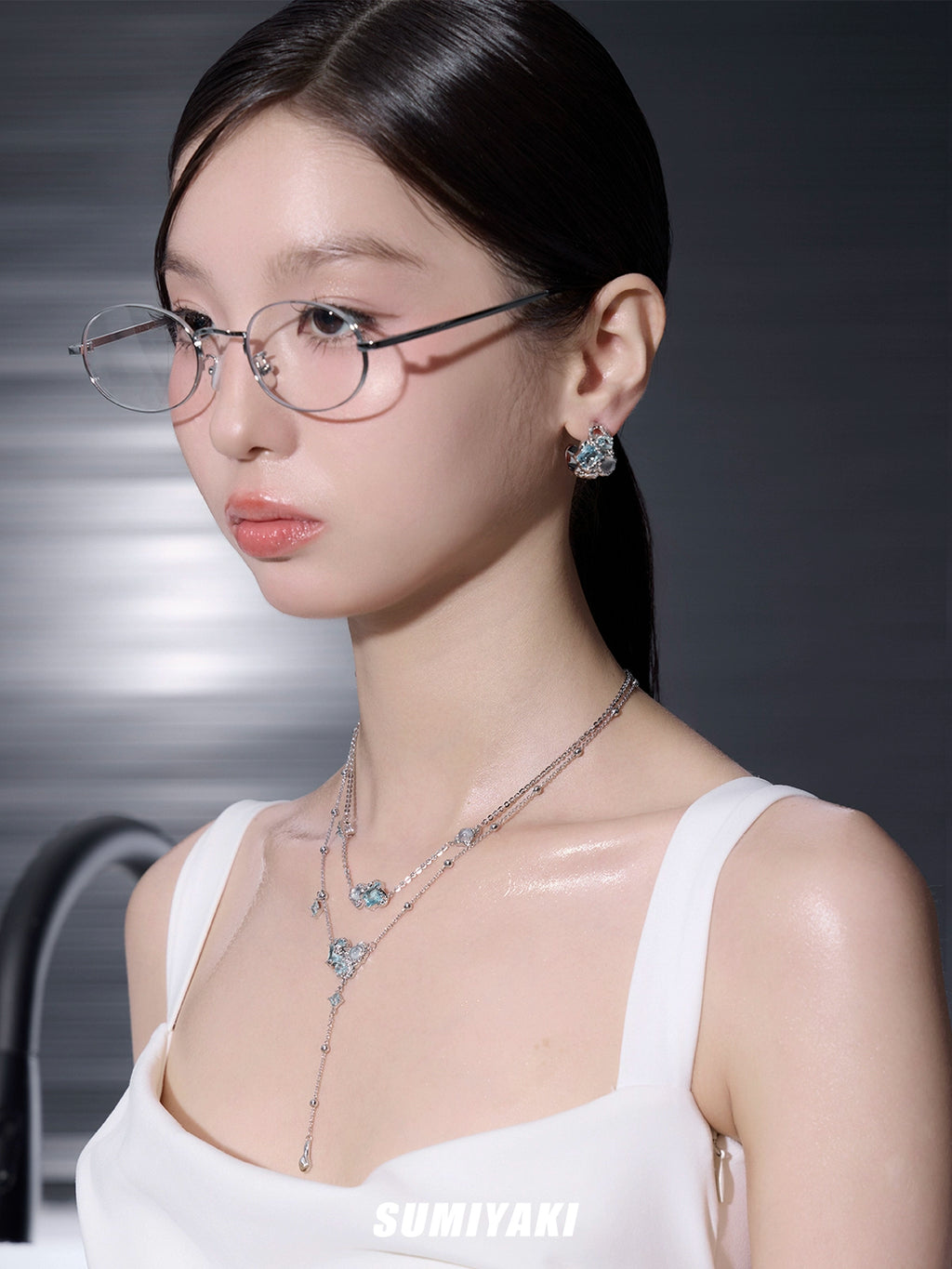 SUMIYAKI Double Fringed Necklace