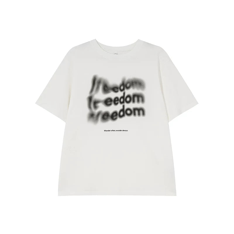 KANO Casual Letter Print Loose Tee