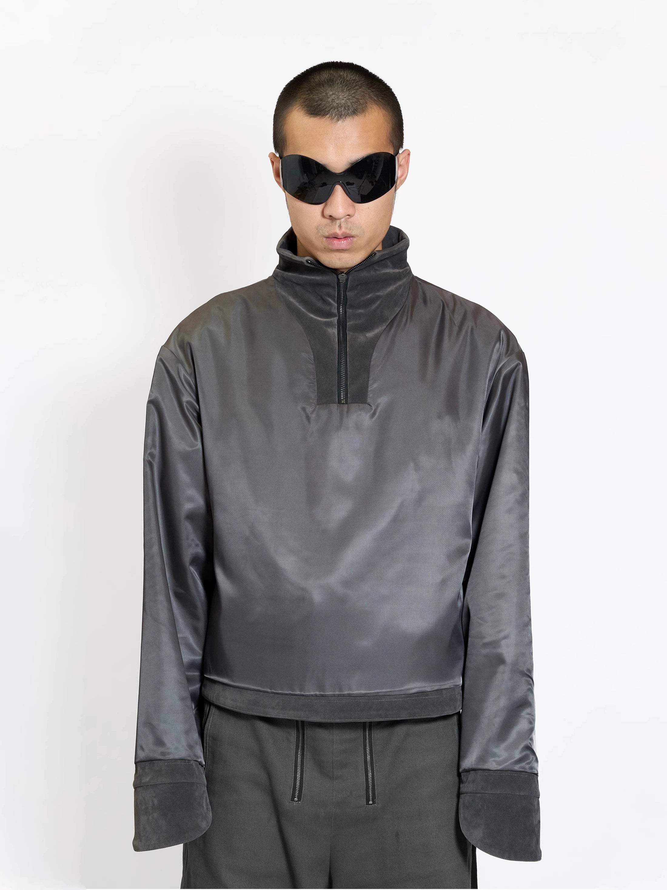 ETHEREAL PRODUCTION One-piece Collar Short Loose Jacket