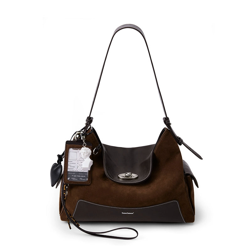 SmoSmos Suede Bag Shoulder Underarm Crossbody Bag