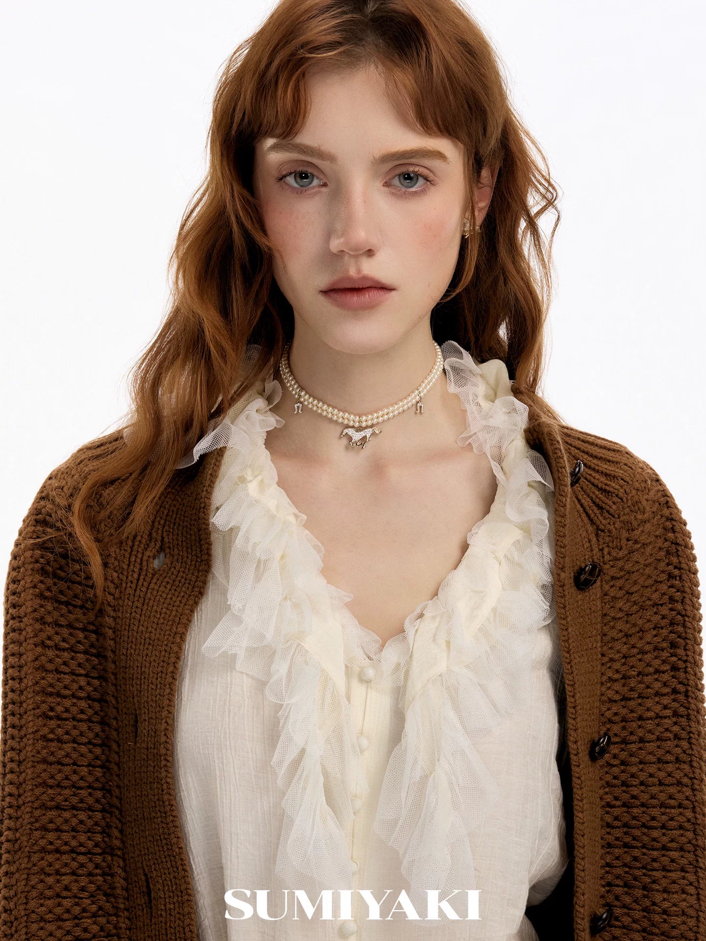 SUMIYAKI Flash Pony Pearl Double-layer Versatile Necklace