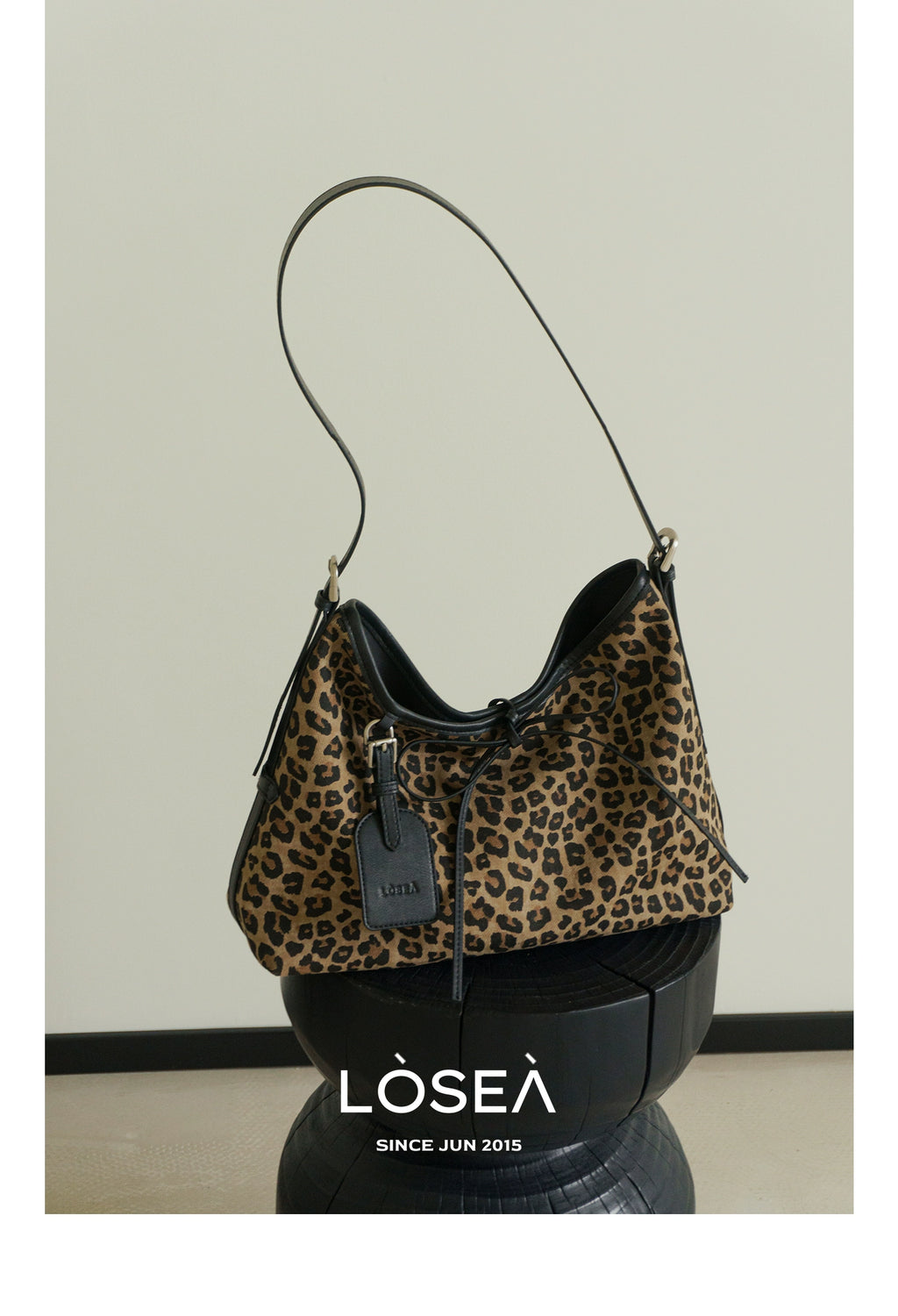 LOSEA Leopard Print Vintage Crossbody Bag