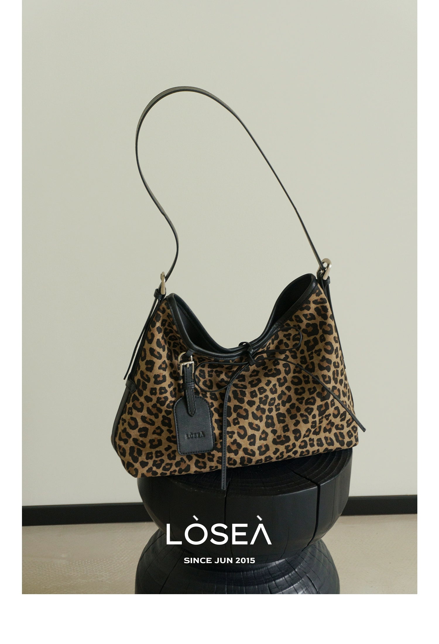 LOSEA Leopard Print Vintage Crossbody Bag