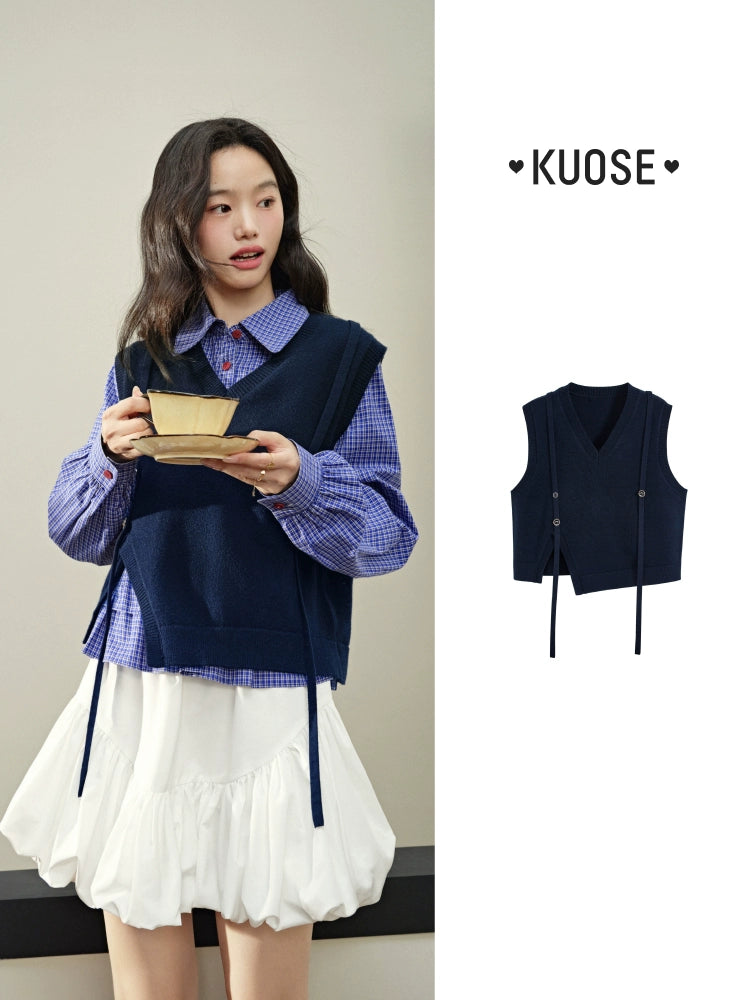 Kuose Loose Sweater Vest Knitwear