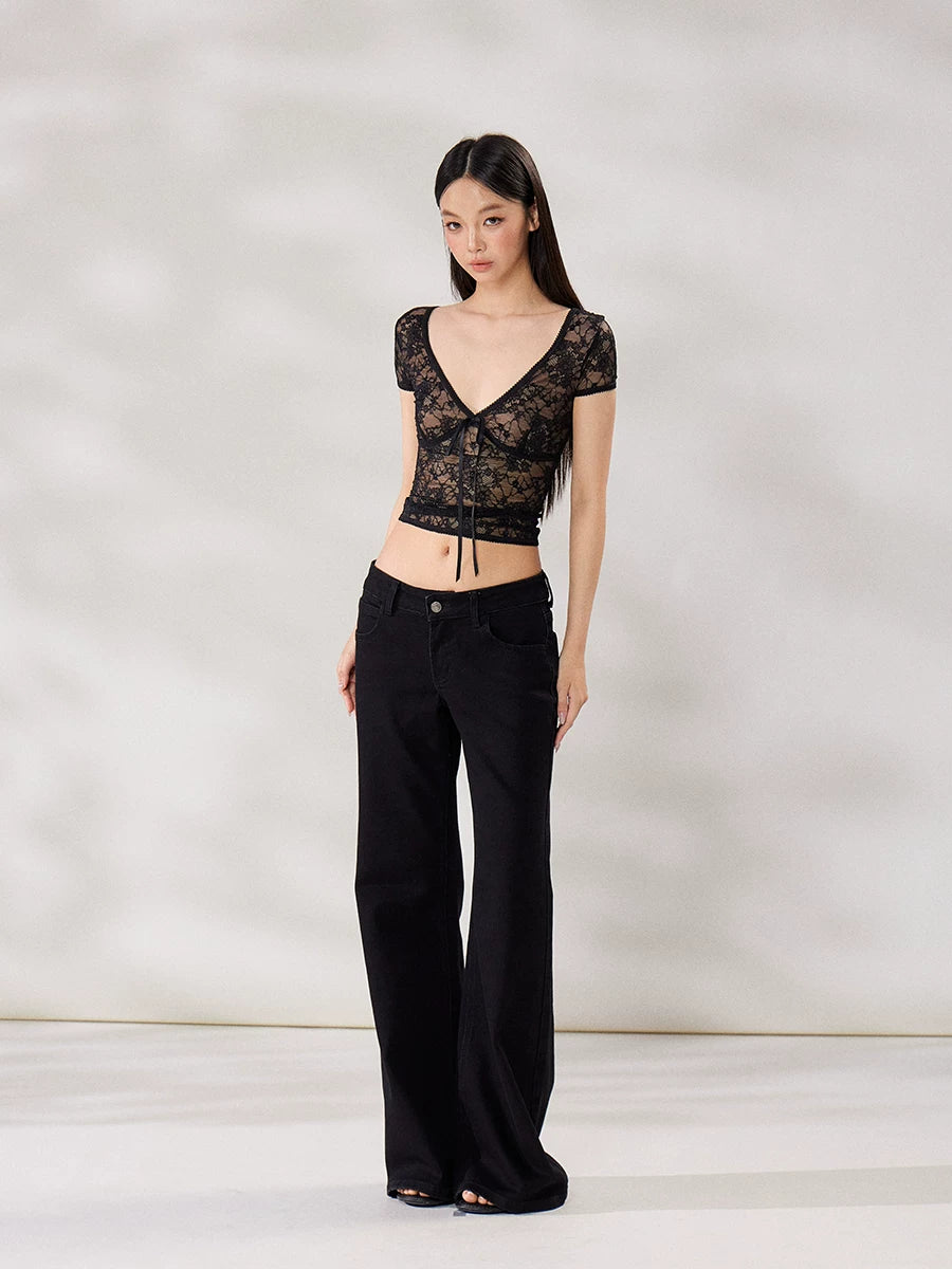 WITHMIN Low-rise, Slimming, Slightly Flared Straight-leg Pants