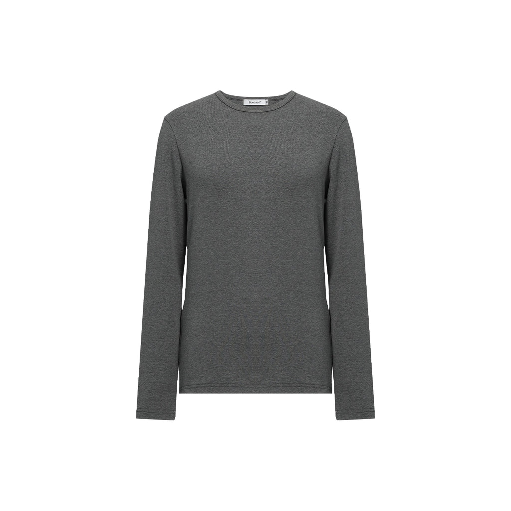 FUNKYFUN Solid Color Basic Long Sleeve
