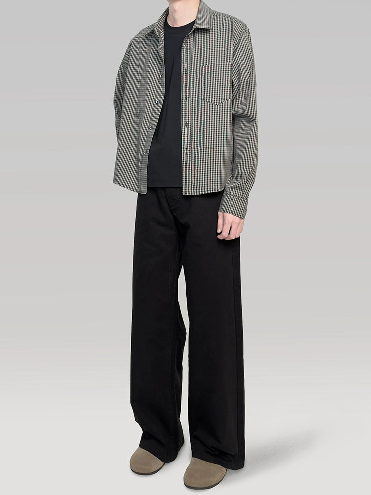 PLUS NO LOGO Plaid Long-sleeved Shirt