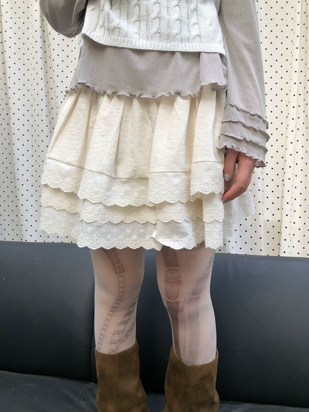 Ang: Project Vintage Lace Embroidered Skirt