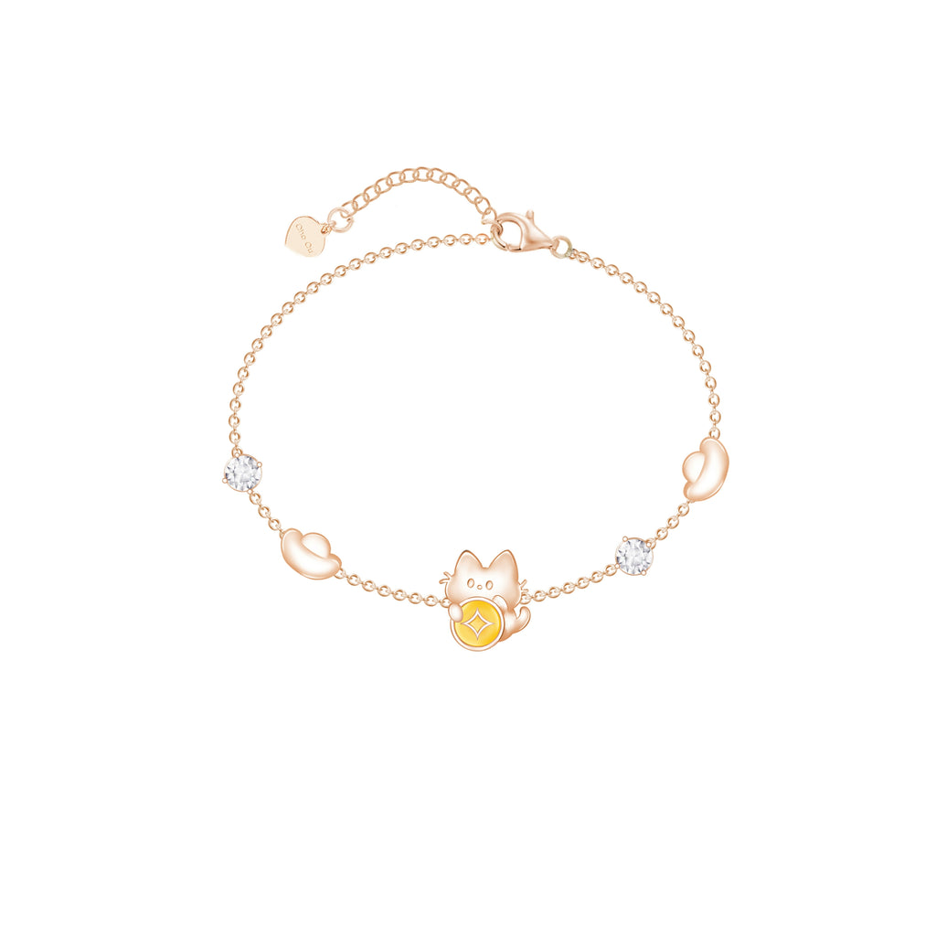 Oho Ou Gold Cat Light Luxury Bracelet